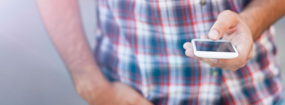 A man checking the phone