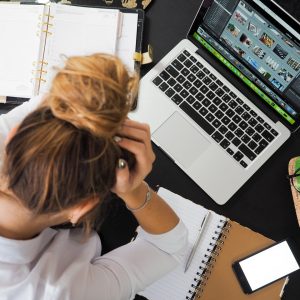 woman stressed at work local counselling centre