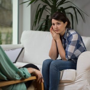 patient having a therapy session with a psychotherapist