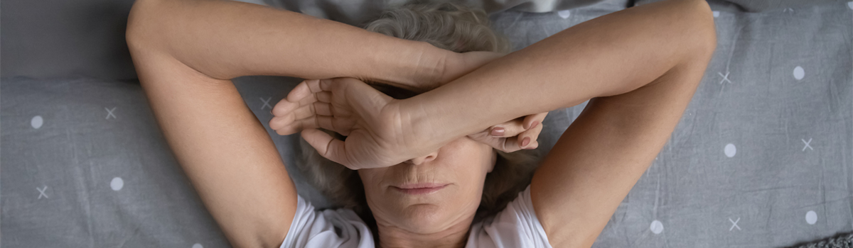 middle-aged woman suffering from insomnia